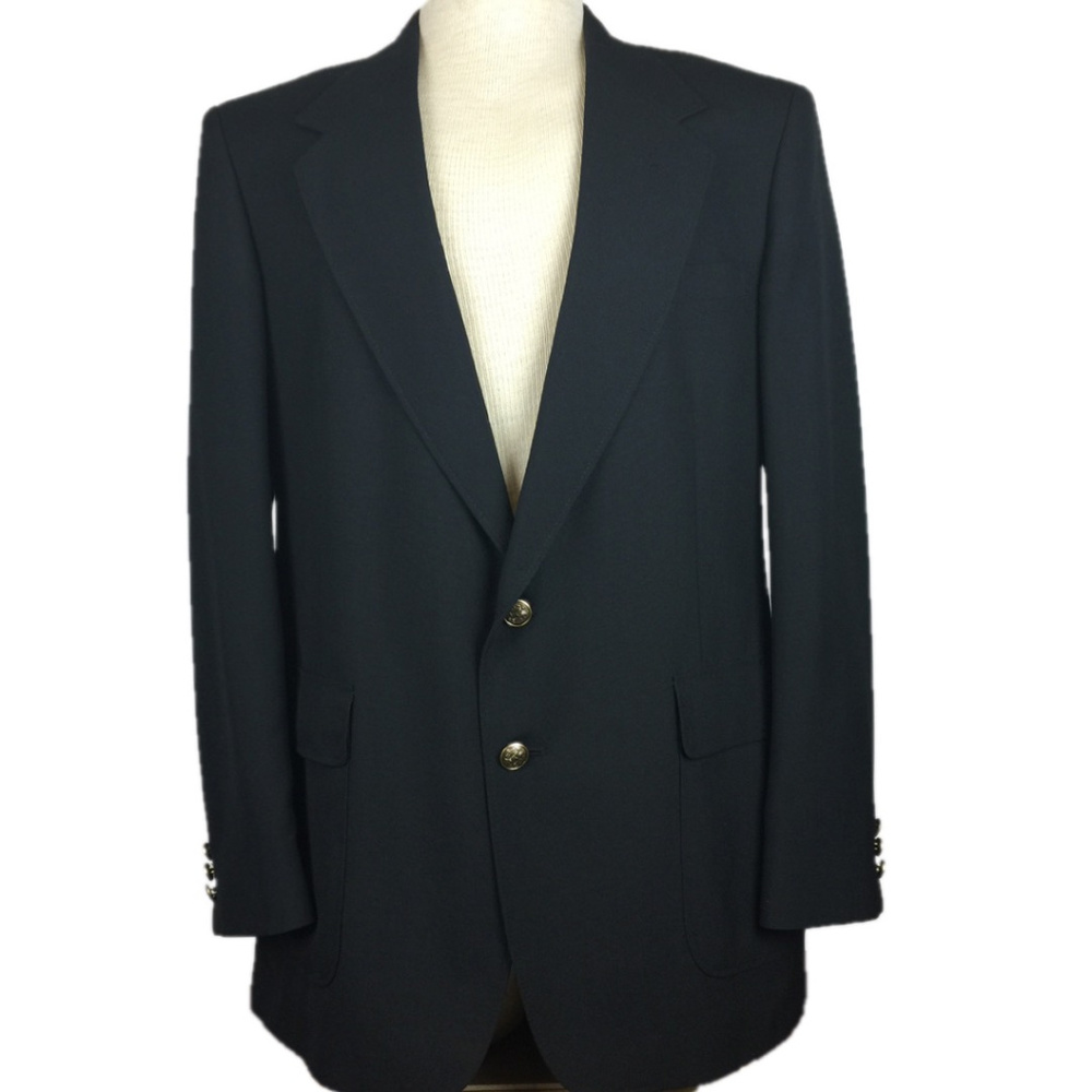 Towncraft Blazer 2 Button Gold 1 Vent Siz 42 L